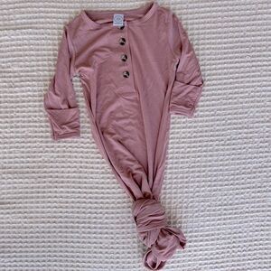 Lou Lou & Company Knotted Gown, Chalky Pink - 3-6 months